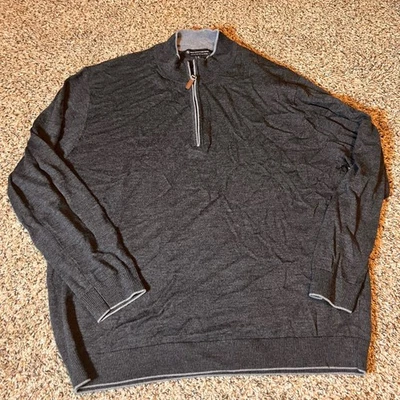 Suéter Pullover Hart Schaffner Marx Extra Fino Lana Merino Para Hombre Gris XL Foto 1 de 4