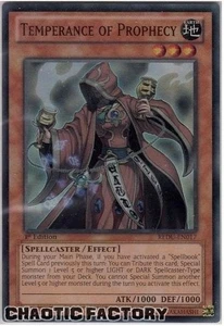 YUGIOH Temperance of Prophecy - REDU-EN017 - Super Rare 1st Edition NM - Picture 1 of 1