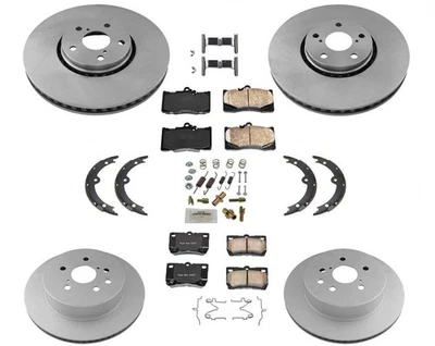 Rotores de freno Pastillas de freno Zapatas de freno Kit de resorte para Lexus GS460 2008 Kit de 8 piezas Foto 1 de 4