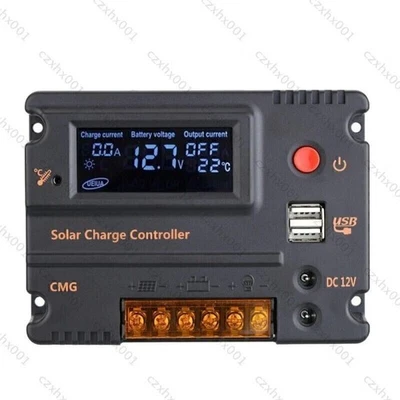 Solar Charge Controller 20/10A PWM 12V/24V PV Solar Panel Batterie Regler - Bild 1 von 4