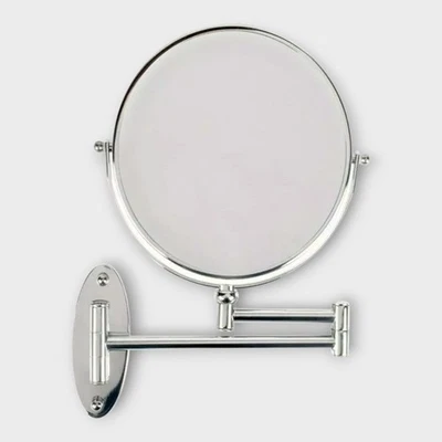 DeWEISN Rotating Extendable Adjustable Magnifying Make Up Mirror Silver  - Image 1 of 4