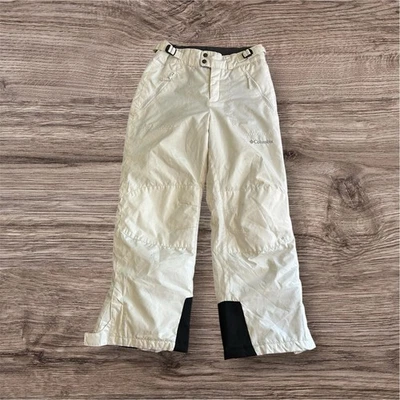Columbia Kids Youth Size M 10/12 White Snow Pants Fleece Lined Insulated - Image 1 of 4