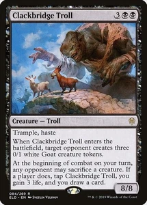 Clackbridge Troll 1x FOIL ELD MTG Throne of Eldraine Rare MINT black - Picture 1 of 1