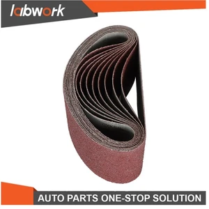 Labwork Premium, X-weight Red Sanding Belts 10 Pack 4 Inch X 24 Inch 36-Grit - Picture 1 of 16