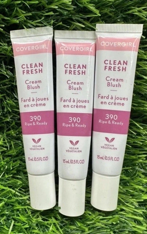 Rubor crema fresco limpio Covergirl vegano # 390 maduro y listo 0,5 OZ Ea ~ 3 piezas Foto 1 de 1