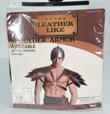 Armadura de hombro de cuero como gladiador para disfraz de Halloween - Caballero Guerrero Foto 1 de 4