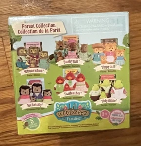Lil Woodzeez beflockte McBristly Stachelschwein Familie mit Buch neu - Bild 1 von 2