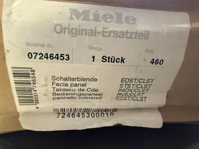 Miele Wandbackofen Facia Panel - 07246453 - Bild 1 von 4