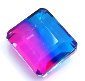 Piedras preciosas sueltas de turmalina color BI natural corte radiante de 124 quilates certificadas mejor regalo - Imagen 1 de 6
