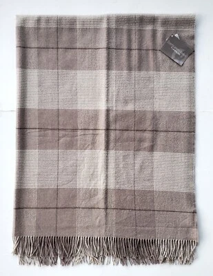 Lanerossi Italia 100% Lana Beige Tiro a Cuadros - NUEVO Foto 1 de 4