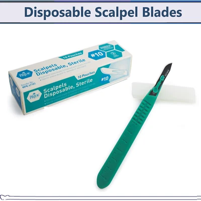 Box of 10-50 Disposable Scalpels, Sterile, for Dermaplaning, Podiatry, & Crafts - Image 1 of 4