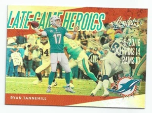 2018 Panini Absolute Football Ryan Tannehill Late-Game Heroics Insert Dolphins - Imagen 1 de 1
