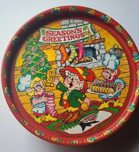 Keebler Elves Holiday Cookie 1986 10" relleno de medias redondas con galletas de colección - Imagen 1 de 7