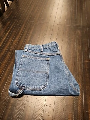 Rustler Y2K Men's Relaxed Fit Carpenter Jeans Blue Denim 100% Cotton Light 36x31 - Image 1 of 4