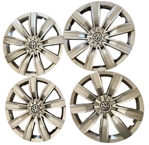 Original VW Tiguan 4x Wheel Caps 5NA601147 Wheel Plates 17 Inch - Picture 1 of 5