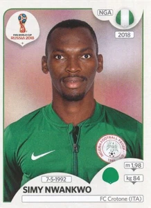 348 SIMY NWANKWO NIGERIA UPDATE STICKER WORLD CUP RUSSIA 2018 PANINI - Picture 1 of 2