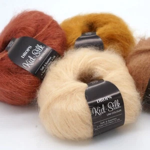 Seidenmohair Strickgarn DROPS Kid Silk, leichtes Lacegarn mit Heiligenschein, 25g - Bild 1 von 18