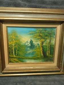 GARE BARKS 8×10 DISNEY ART COLORIST IMPRESSIONIST OIL Painting SIGNED LANDSCAPE - Afbeelding 1 van 11