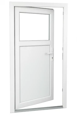 Nebeneingangstür Kunststoff Nebentür Innen öffnend weiß Klarglas Kellertür - Bild 1 von 4