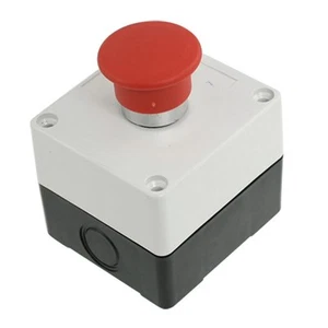 AC 240V 3A Red Mushroom NC Momentary Push Button Switch Station - Picture 1 of 2