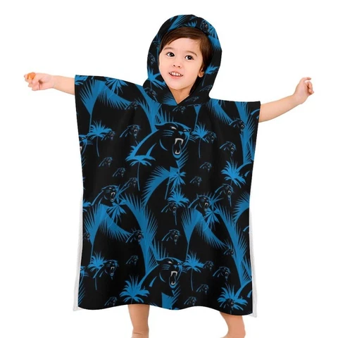 Carolina Panthers Children's Bath Towel with Hood Travel Holiday Bath Towel Cover
