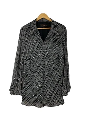 Donna Ricco 纽约女式 18W 美国制造黑白领经典 — 第 1/4 张图片