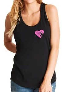 Damen Tank Top No One Fights Alone T-Shirt Brustkrebs Walk Awareness Tee - Bild 1 von 11