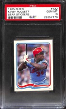 1985 FLEER STAR STICKERS #122 KIRBY PUCKETT PSA 10 28257770