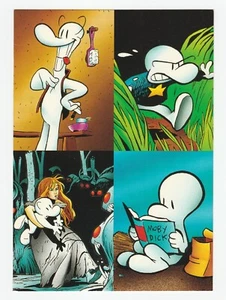Hoja de tarjeta promocional de arte cómico Jeff Smith 1994 Thorn & Bone sin cortar - Imagen 1 de 2