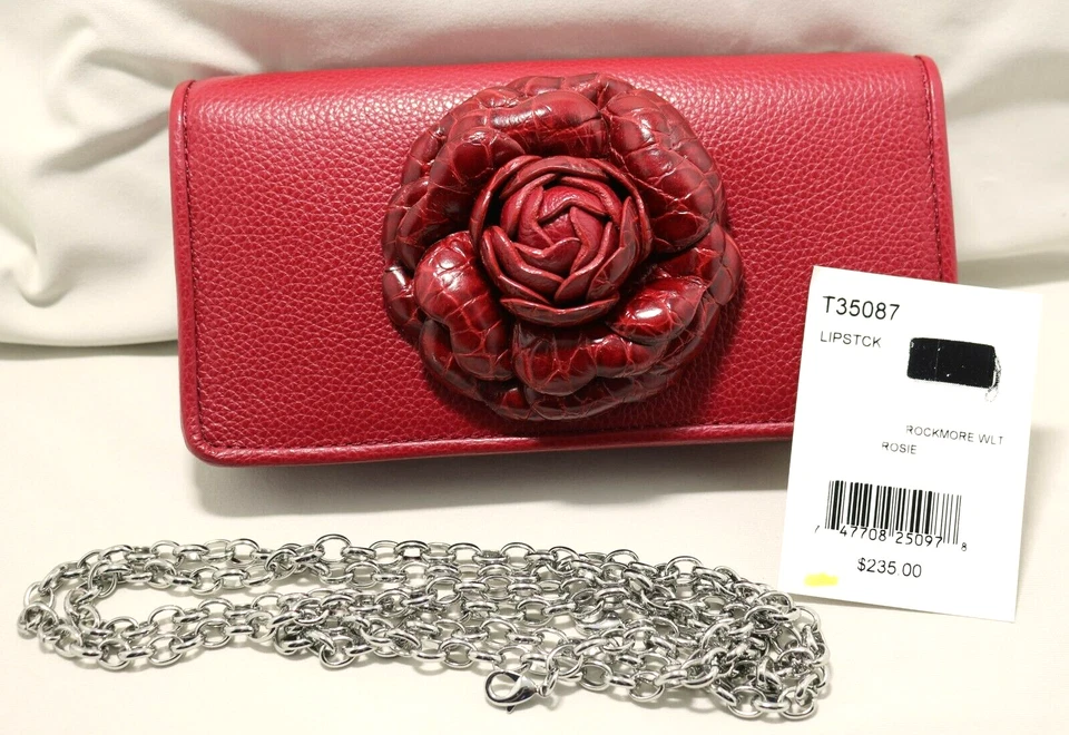 Brighton ROCKMORE ROSIE Lipstick Red Wallet/Clutch/Crossbody Bracelet