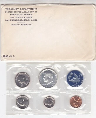 1965 U.S. Special Mint (5) Coin Uncirculated Sets Complete w/ OGP - Image 1 of 3