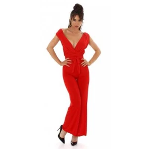 Sin Mangas Damen-Overall Mono Escote Espalda Rojo 34/36/38 #OV615 - Imagen 1 de 6