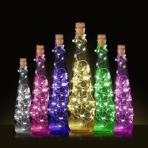 Cork Shaped 15 LED Night Light Starry Lights Wine Bottle Lamp For Party envir