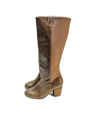 Женские сапоги для верховой езды Dr Scholls 8 M цвет Whiskey Brilliance Brown A Okay на боковой молнии - Изображение 1 из 4