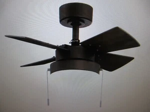 Hampton Bay Metarie II 24 in. Indoor Oil Rubbed Bronze Ceiling Fan with Light - Picture 1 of 6