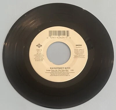 Backstreet Boys “ Larger Than Life ( The Video Mix ) “ 45 Vinyl Record - Imagem 1 de 2