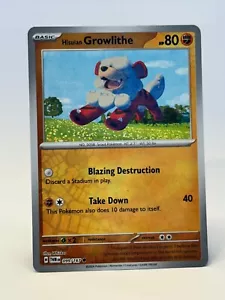 Hisuian Growlithe 09/167 Reverse Holo - Pokemon TCG Twilight Masquerade - NM - Picture 1 of 2