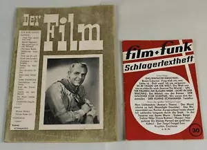 C12/ 2 Vintage Heftlein - Film & Funk Schlagertextheft + Der Film - 1950er J/203 - Picture 1 of 12