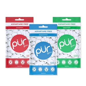 Chicle PUR sin aspartamo 100% xilitol 55 piezas paquete de 3 - Imagen 1 de 5