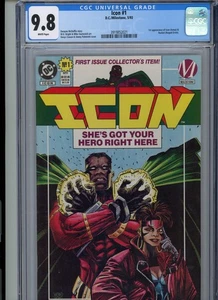Icon #1 1993 DC CGC 9.8 White 1st Appearance of Icon - Picture 1 of 3