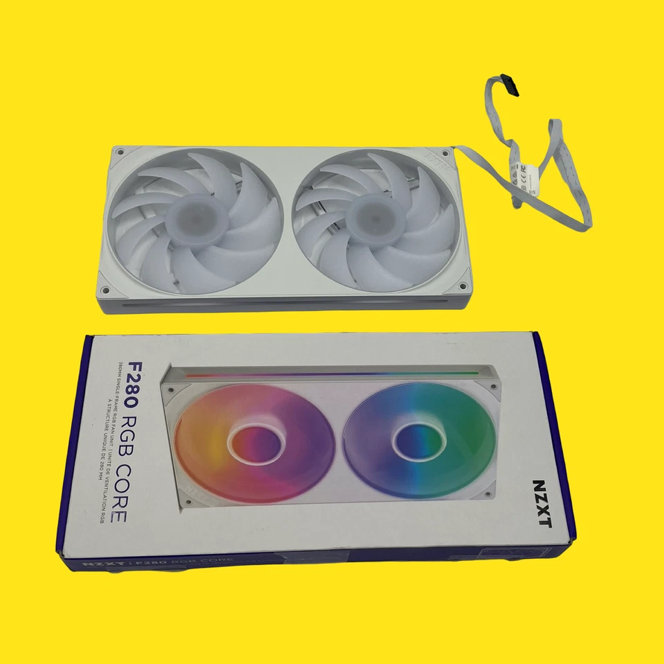 NZXT F280 RGB Core 280mm Single-Frame Case Fan Unit w/ with 2 x 140mm RGB Fans  - Image 1 of 4