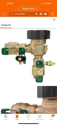 Watts 800M4QT 1" Pressure Vacuum Breaker New Open Box Free Shipping - Image 1 of 4