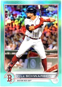 2022 Topps Chrome - Kyle Schwarber - Aqua Refractor /199 - Red Sox - Picture 1 of 2