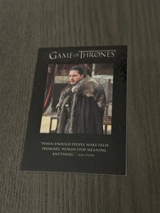 2018 Rittenhouse Game of Thrones Quotable Rewards #Q70 JON SNOW / BRAN STARK - Picture 1 of 4