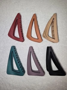 3 Zoll große dreieckige Mod Krallenclips 6 Stück große Krallenclips für dickes Haar - Bild 1 von 4