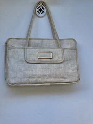 Bolso de Mano Para Mujer Vintage Lino Cuero Playa Viaje Informal Sin Marca Asa Superior  Foto 1 de 4