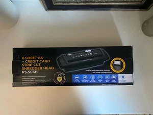 Texet 6 Sheet A4 + Credit Card Strip Cut Paper Shredder For Home And Office - Picture 1 of 6