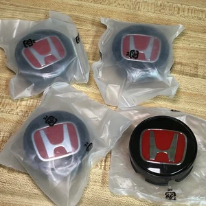 Honda - Red ❤️ Wheel 🛞 Center Caps, Lot Of 4, NEW - Bild 1 von 7
