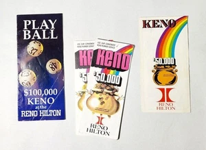 Vintage Reno Hilton Keno Payout / How to Play Guide Booklet +Foldout 4 - Picture 1 of 2