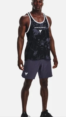 Camiseta sin mangas Under Armour Project Rock Do Not Go suave camuflaje camiseta negra XLG NUEVA CON ETIQUETAS Foto 1 de 4